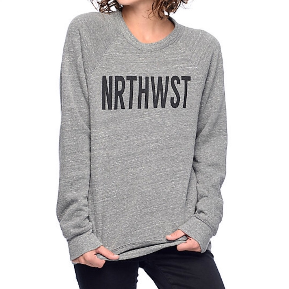 Northwest grey cozy crew neck sweatshirt